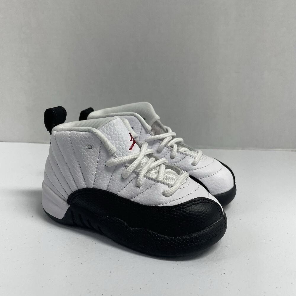 Air Jordan 12 Retro TD Taxi Flip 850000 162 Size 6 C Baby Toddler Shoes White